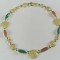 neckpiece, 18kt gold, chrysoprase, cornelian stones