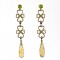 earpieces, 18kt gold, peridot, garnets, black diamonds, citrines