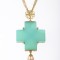 18kt gold, blue chalcedony, diamonds, South Sea pearl