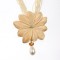 pendant, 18kt gold, coral flower, diamond, citrine, pearls