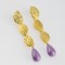 earpieces, gold plated silver 925, jasper