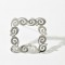 brooch, 18kt white gold, diamonds